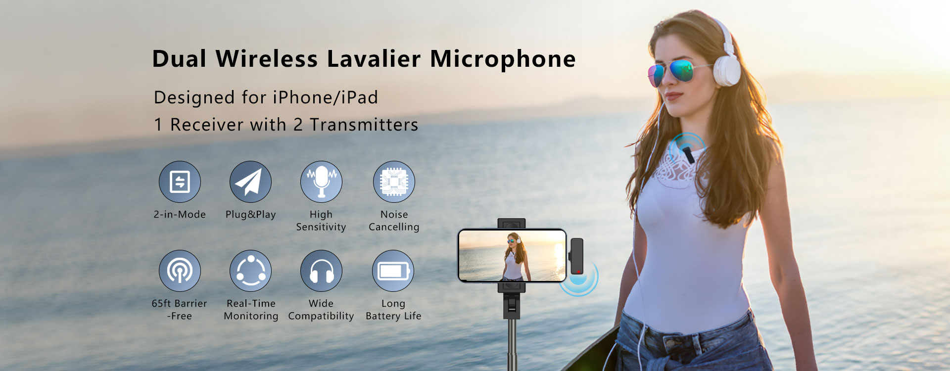 M6 Wireless Lavalier Microphone